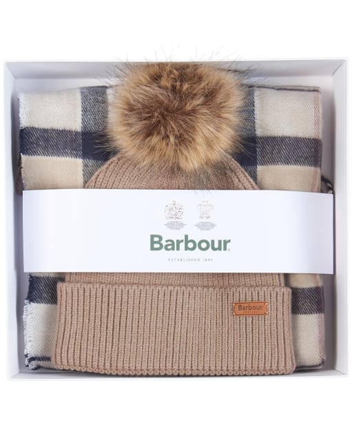 barbour dover beanie and hailes scarf gift set