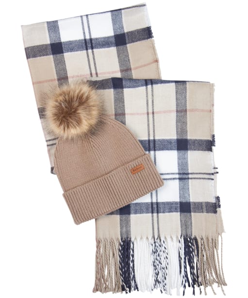 barbour dover beanie and hailes scarf gift set