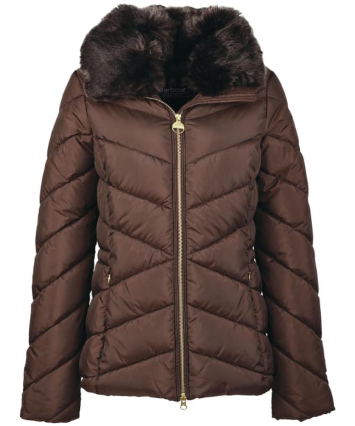 Women's Barbour International Santa Rosa Quilted Jacket - Bitter Chocolate