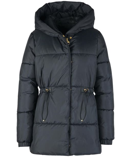 Barbour international grand cheap black quilted coat