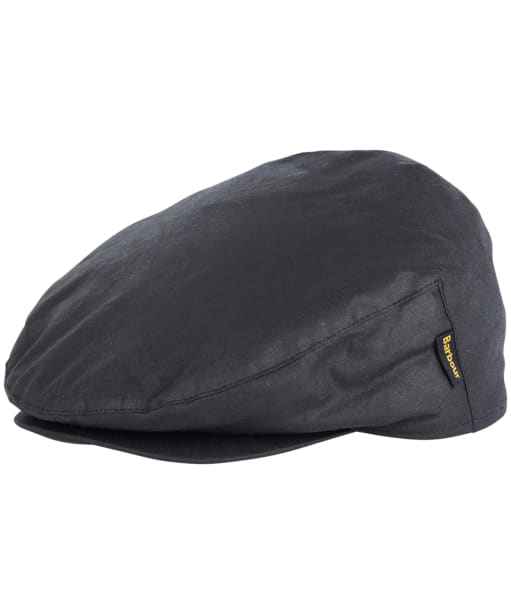 barbour wax flat cap black