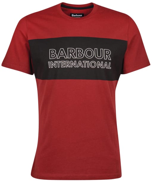 Men’s Barbour International Panel Logo Tee - Wine