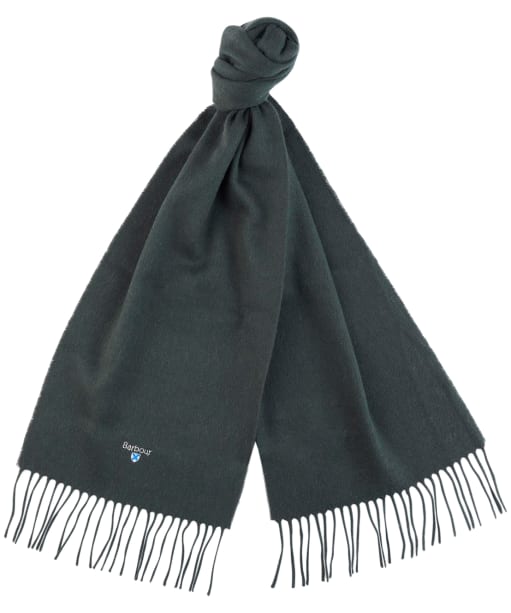 Barbour Plain Lambswool Scarf - Forest Green