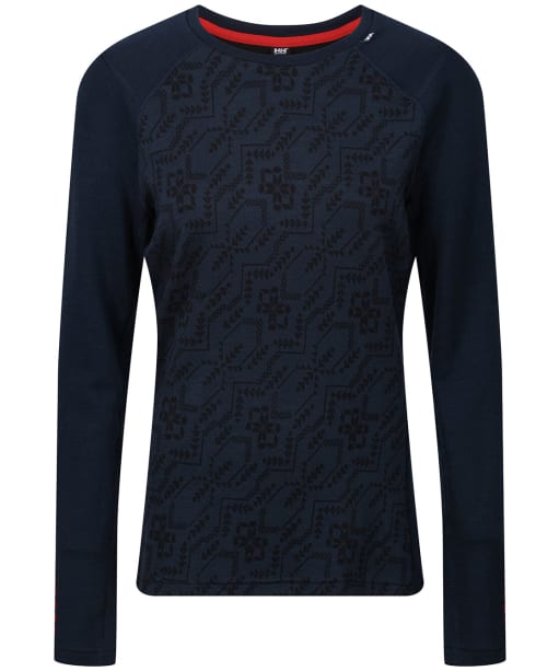 Women s Helly Hansen Lifa Merino Midweight Graphic Crew Baselayer