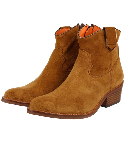Mens suede cowboy best sale boots tan