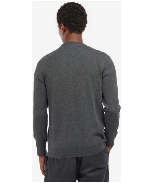 Men's Barbour Organic Crew Sweater - Asphalt