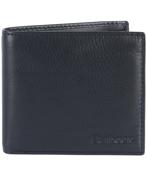 Men's Barbour Leather Billfold Wallet - Carbon