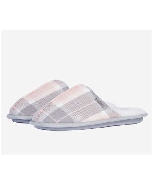 Barbour lydia top mule slippers grey