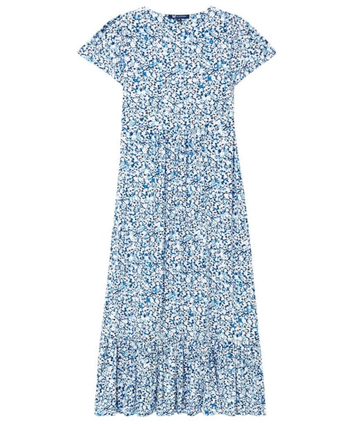 Blue and white jersey sale dress