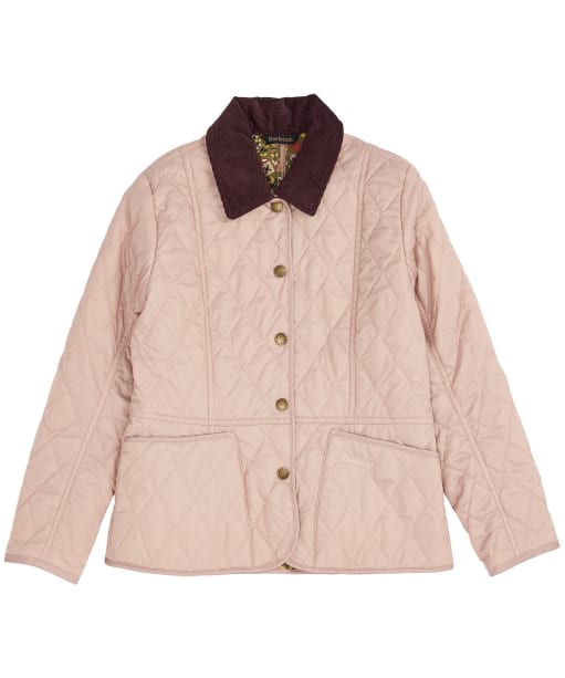 Girl's Barbour Printed Summer Liddesdale Quilted Jacket – 10-15yrs - Gardenia / Woodland Forest