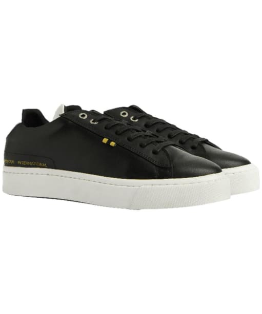 Barbour black shop trainers