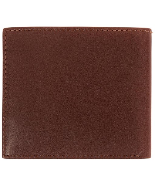 Men's Barbour Leather Billfold Wallet - Brown / Classic Tartan