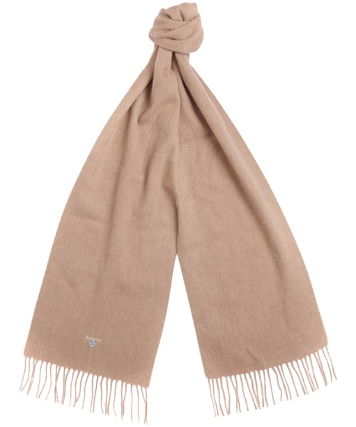 Barbour Plain Lambswool Scarf - Light Brown