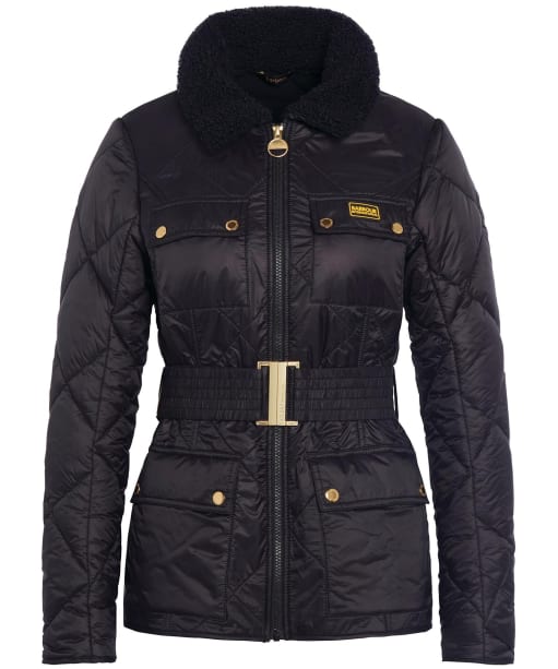 Women's barbour international sale polarquilt jacket black