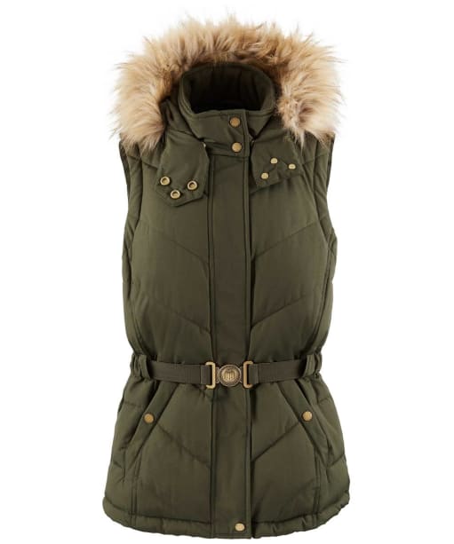 Ladies fur sales hood gilet