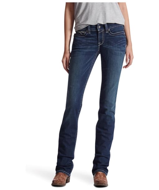 Women s Ariat R.E.A.L Mid Rise Stretch Icon Stackable Straight Leg