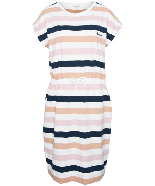Women's Barbour Marloes Stripe Dress - Cloud / Shell Pink