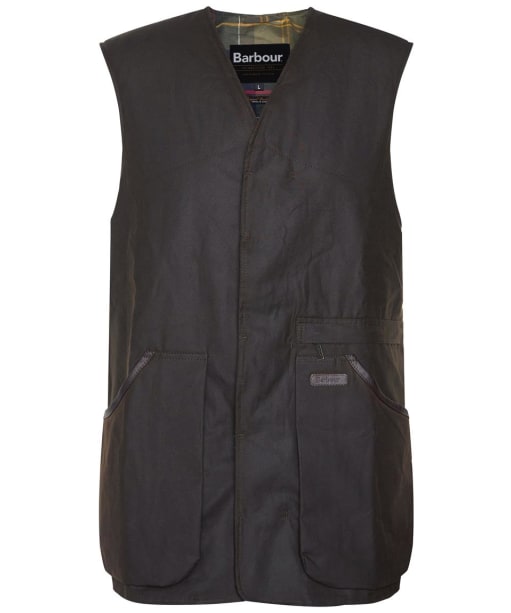 Barbour waxed cotton vest cheap
