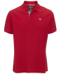 Men's Barbour Tartan Pique Polo Shirt - Red