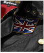 Men's Barbour International Union Jack Waxed Jacket - Black | Union Jack