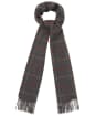 Men's Barbour Tattersall Lambswool Scarf - Charcoal / Red