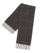 Men's Barbour Tattersall Lambswool Scarf - Charcoal / Red