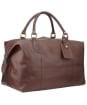 Barbour Leather Medium Travel Explorer Bag - Brown 
