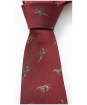 Men's Alan Paine Ripon Silk Tie - Bird and Dog Design - Bordeaux