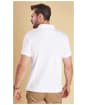 Men's Barbour Tartan Pique Polo Shirt - White