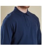Men’s Barbour Long Sleeved Sports Polo Shirt - Navy