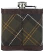 Barbour Hip Flask- Classic Tartan / Dark Brown