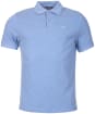 Men's Barbour Tartan Pique Polo Shirt - New Sky Marl
