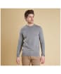Men's Barbour Pima Cotton Crew Neck Sweater  - Grey Marl