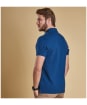 Men's Barbour Tartan Pique Polo Shirt - Deep Blue