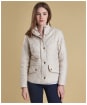 Women's Barbour Flyweight Cavalry Quilted Jacket - Pearl