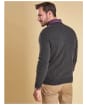 Men's Barbour Essential Lambswool V Neck Sweater - Charcoal