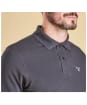 Men's Barbour Tartan Pique Polo Shirt - Navy