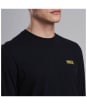 Men's Barbour International Long Sleeve Logo Tee - Black
