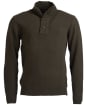 Men's Barbour Patch Half Button Lambswool Sweater - Seaweed