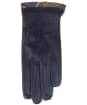 Women’s Barbour Tartan Trimmed Leather Gloves - Black