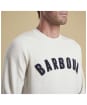 Men’s Barbour Prep Logo Crew Neck Sweater - Ecru Marl