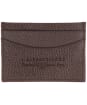 Men's Barbour Grain Leather Card Holder - Dark Brown