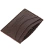 Men's Barbour Grain Leather Card Holder - Dark Brown