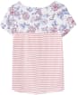 Women’s Joules Suzy Woven Jersey Mix Top - White Indienne Floral