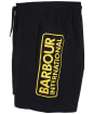 Men's Barbour International Large Logo Swim Shorts - Black