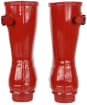 Women's Hunter Original Short Gloss Wellington Boots - Military Red