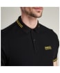 Men's Barbour International Essential Tipped Polo Shirt - Black