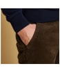 Men's Barbour Neuston Stretch Cord Trousers - Dark Olive