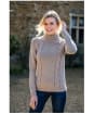 Women’s Schoffel Merino Cashmere Cable Roll Neck Sweater - Mink