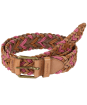 Schoffel Woven Leather Belt - Tan / Rose